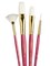 Princeton Real Value White Taklon Short Handle Brush Set-4/Pkg